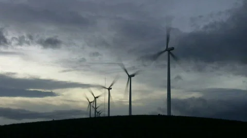 Wind farm Stock Footage 549823