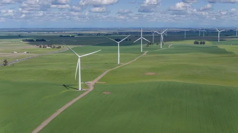 Wind Farm Stock Footage 87776139