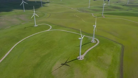 Wind Farm Stock Footage 87776796