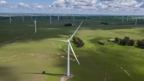 Wind Farm Stock Footage 87818452