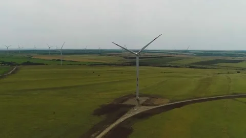 Wind farm Stock Footage 133422988