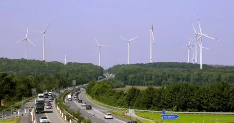 Wind farm Video stock 163533084