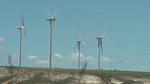 Wind farm general shot Stock Footage 73896569