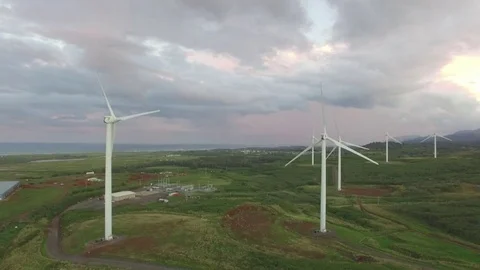 WIND FARM HAWAII Stock-Footage 81292960
