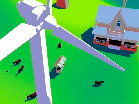 Wind Farm Ilustración de archivo