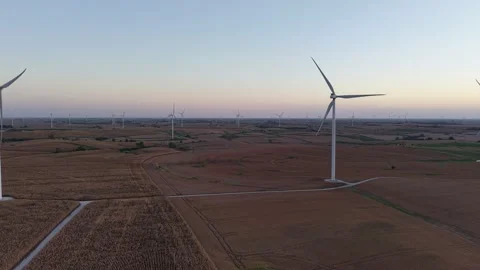 Wind Farm in Iowa Stock Footage 318375479