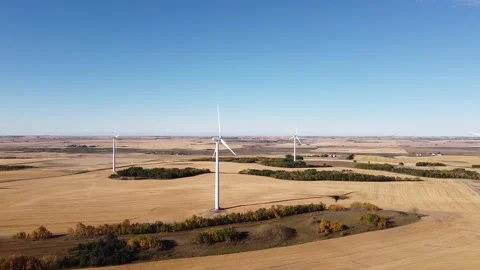 Wind Farm Morning Light  3 Stock Footage 142840367
