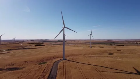 Wind Farm Morning Light Stock Footage 142840201