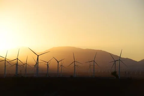 Wind farm Stock Photos
