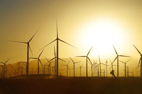 Wind farm Stock Photos