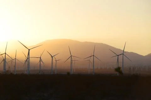 Wind farm Stock Photos