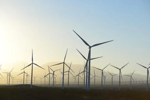 Wind farm Stock Photos