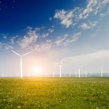 Wind farm Stock Photos