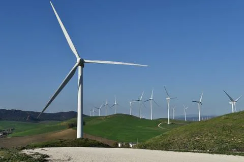 Wind farm Stock Photos