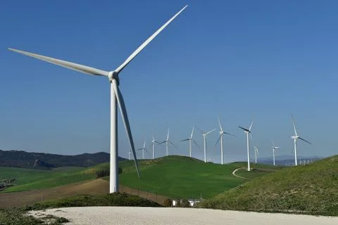 Wind farm Stock Photos