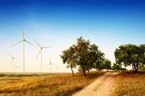 Wind farm Stock Photos