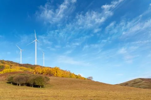 Wind farm Stock Photos
