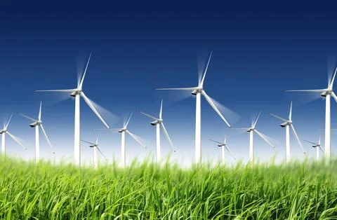 Wind farm Stock Photos