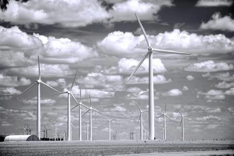 Wind Farm  Power. Stock Photos