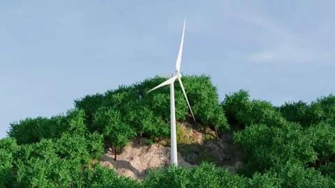 Wind Farm Renewable Energy Animation Stock Footage 344091525