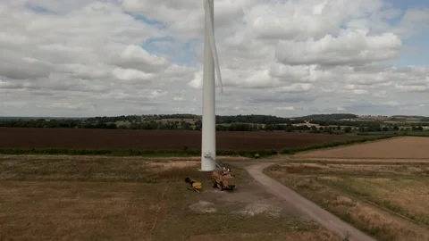 Wind Farm Rising Shot Stock Footage 151743574