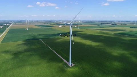 Wind Farm Static Shot 動画素材 94033036