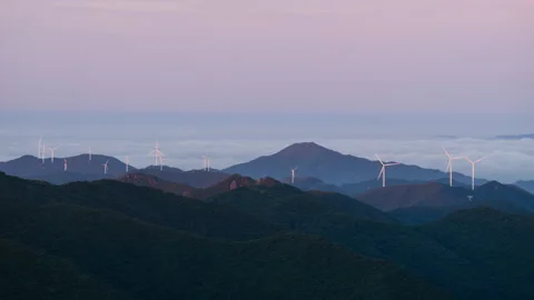 Wind Farm Time Lapse Stock Footage 339531933