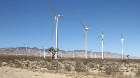 Wind Farm Turbines Stock Footage 41613664