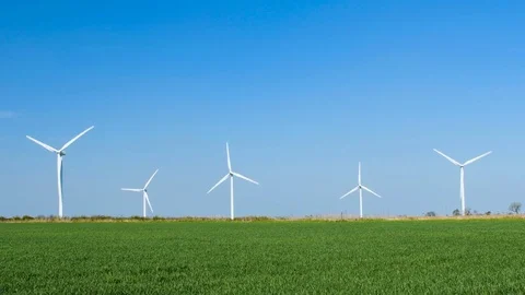 Wind farm in UK 4K Stock Footage 75855731