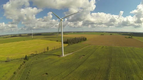 Wind Farm Wind Mill Stock Footage 45767170