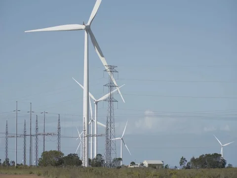 Wind Farm with Wind Turbines 動画素材 75667718