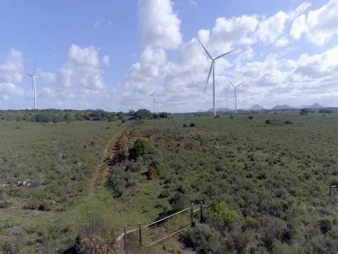 Wind Farm, with wind turbines Stock Footage 75672827