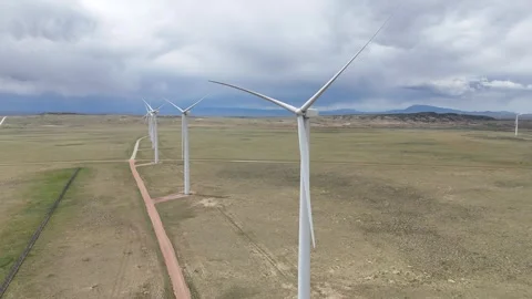 Wind Farm Wind Turbines Stock Footage 313839132