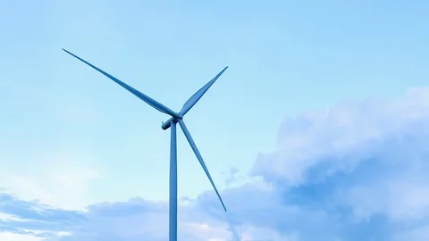 Wind farm. Wind turbines generating electricity. energy conservation concept Stock Footage 78525843
