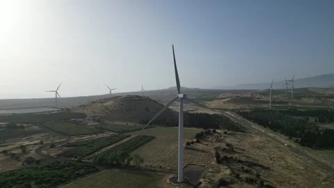 Wind Fields: Energy of the Future Stock Footage 244383084