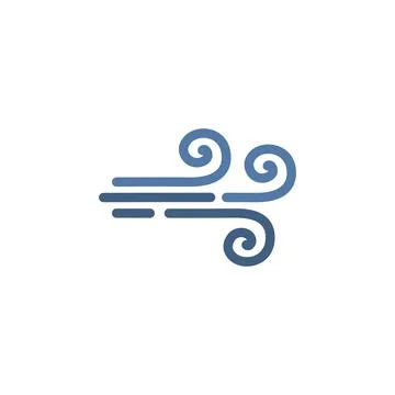 Wind. Flat icon. Isolated weather vector illustration Stock Illustration