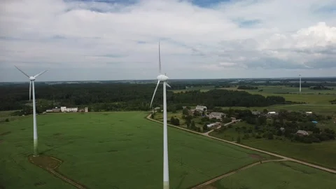 Wind generator aerial view 動画素材 133630145