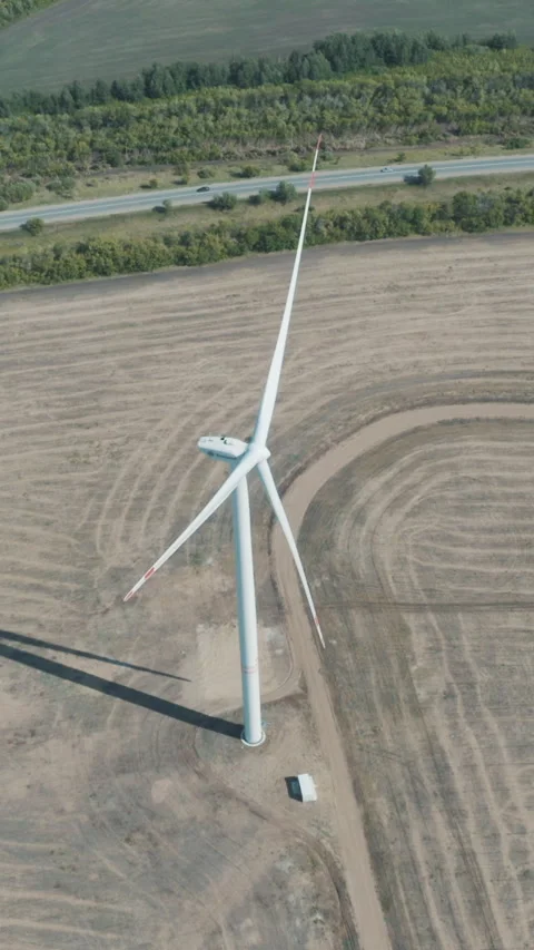 Wind generator. Air shot Stock Footage 244193377
