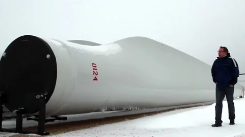 Wind Generator Blade Close up Stock Footage 45491520