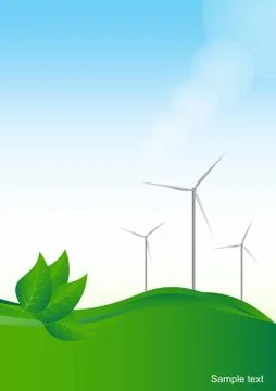 Wind generator, green energy. Stock Illustration