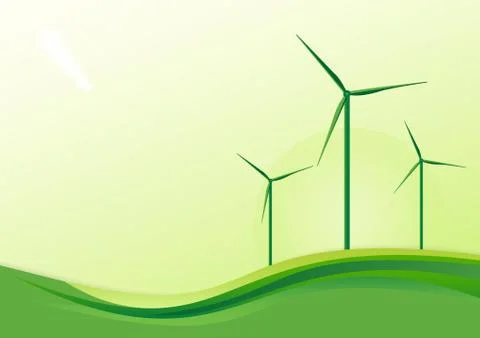 Wind generator, green energy. Stock Illustration