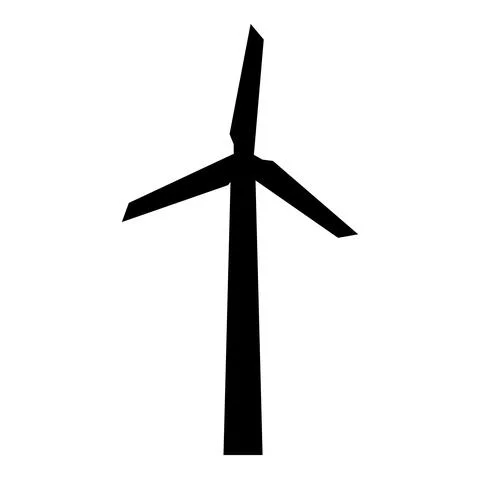 Wind generator icon black color vector illustration flat style image イラスト素材