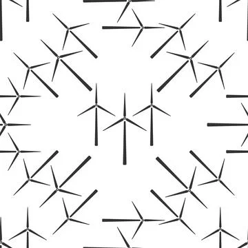 Wind generator icon seamless pattern on white background. Vector Illustration Stockillustratie