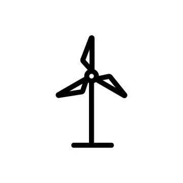Wind generator icon vector. Isolated contour symbol illustration イラスト素材