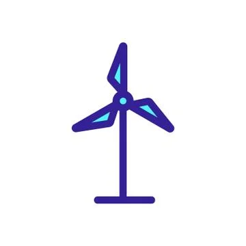 Wind generator icon vector. Isolated contour symbol illustration Illustrazione stock