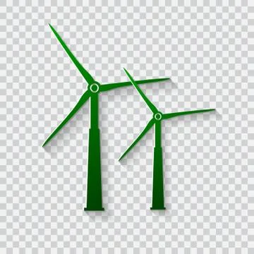Wind generator icon. Wind turbines. イラスト素材