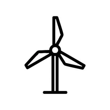 Wind generator mill icon vector. Isolated contour symbol illustration イラスト素材