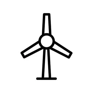 Wind generator mill icon vector. Isolated contour symbol illustration Illustrazione stock