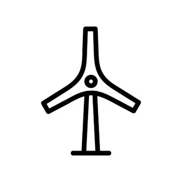 Wind generator mill icon vector. Isolated contour symbol illustration Illustrazione stock