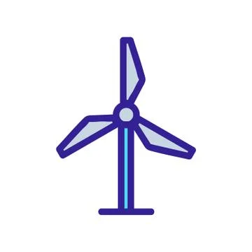 Wind generator mill icon vector. Isolated contour symbol illustration イラスト素材